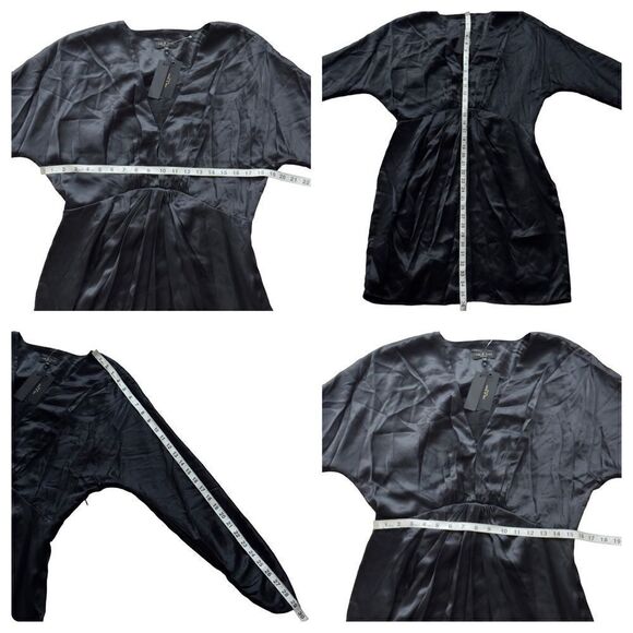 rag & bone Black Eloise Mini Dress Size 10 NWT - Picture 15 of 16